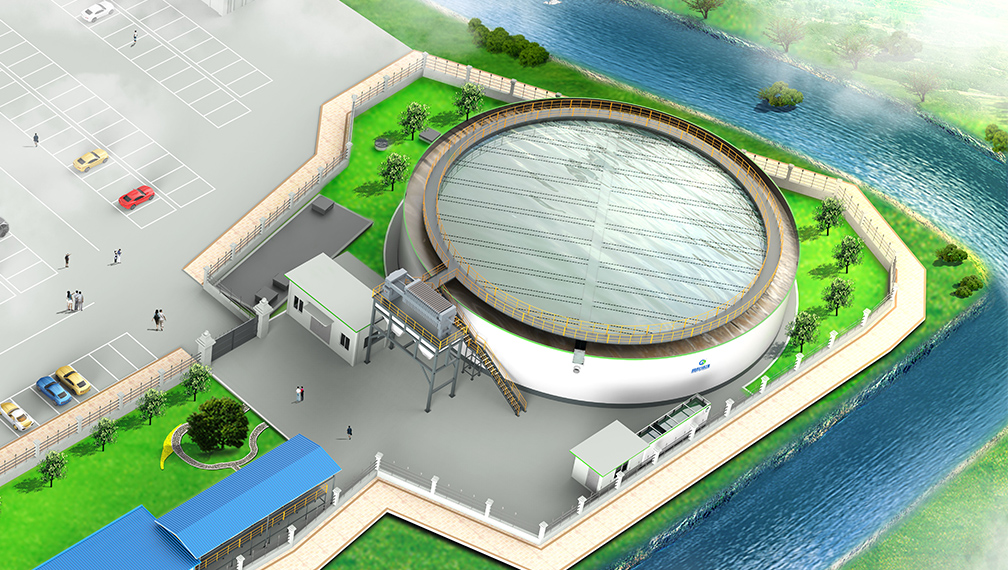 沉水園一體化污水處理項(xiàng)目鳥(niǎo)瞰圖